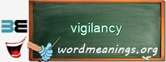 WordMeaning blackboard for vigilancy